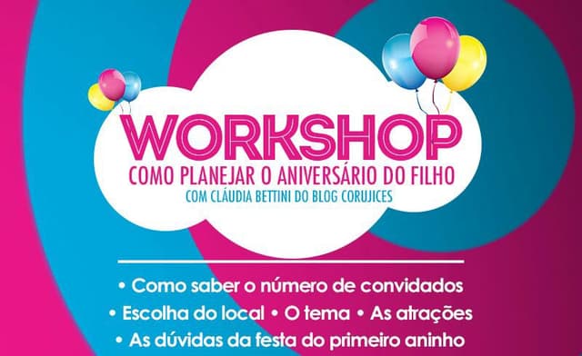 Workshop tira dúvidas de como preparar uma festa de aniversário